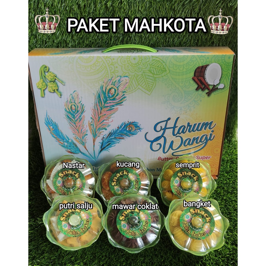 

READY PAKET MAHKOTA KUE DAN KACANG 6 TOPLES @100 gr HARUM WANGI