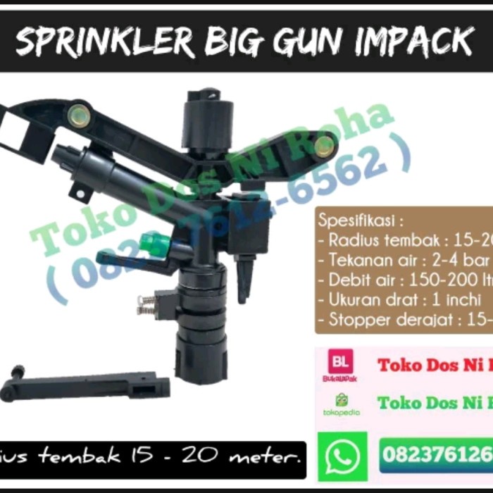 Sprinkler Sprinkler Big Gun Impack 1" Inci Radius Tembak 15-20 Meter