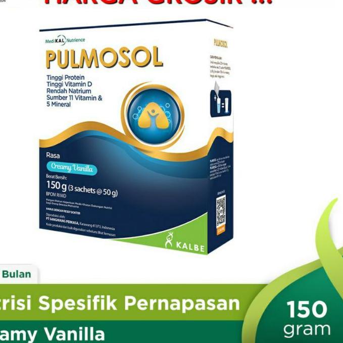 

♡ SUSU PULMOSOL UNTUK PERNAFASAN PARU-PARU 150gr ◄