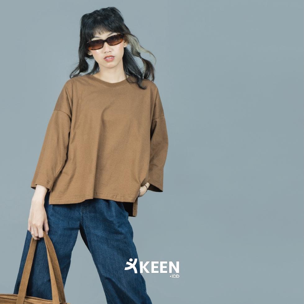 SALE TERBATAS KEEN.IDD - T-Shirt Crop Tee Oversize For Hijab Friendly I Premium Combed