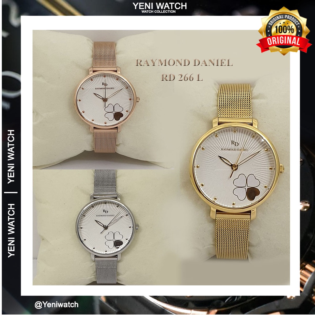 Raymond Daniel RD 266 Jam Tangan Wanita Original All Stainless Steel Garansi 1 Tahun