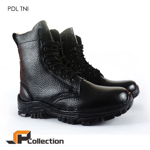 Original Jaferi - Sepatu PDL TNI Militer AL AD AU Hitam Kulit Sapi Asli Kelas 1 Jaminan Uang Kembali
