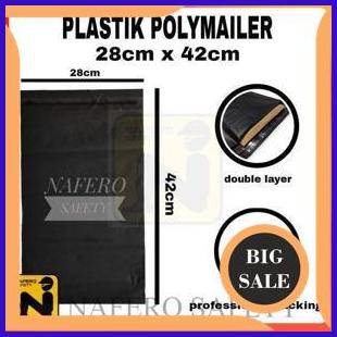 

suku cadang PLASTIK POLYMAILER UKURAN 28X42CM WARNA HITAM HARGA 1 ROLL ISI 100PCS 1F3BZ3