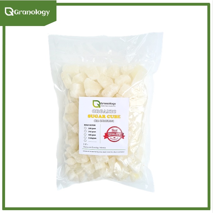 Organic White Sugar Cubes / Gula Batu Putih Organik (1 kilogram) by Granology