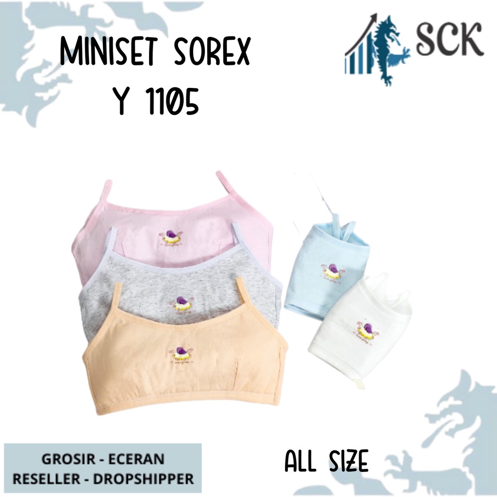 Miniset SOREX Remaja 1105 Warna / Pakaian Dalam Remaja Remaja / BH Anak - sckmenwear GROSIR