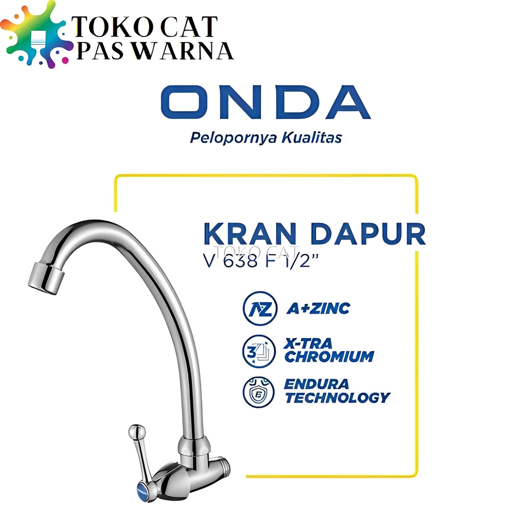 Kran Wastafel Cuci Piring Angsa Tembok ONDA V 638 F