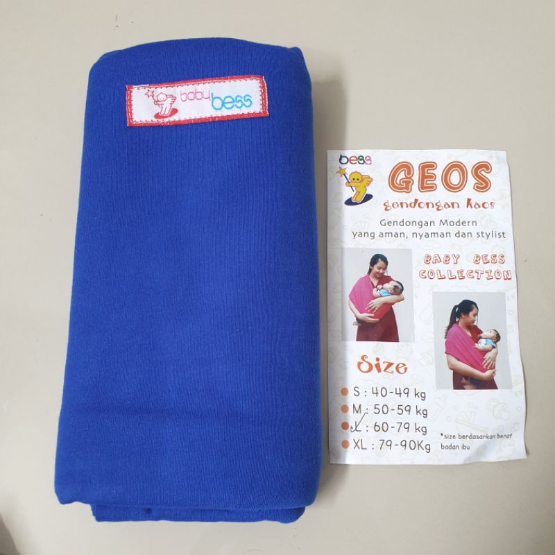 Gendongan Kaos (Geos) BESS | OKIYO Kain Gendong Bayi Instan Kaos POLOS | Cukin instan GEOS POLOS