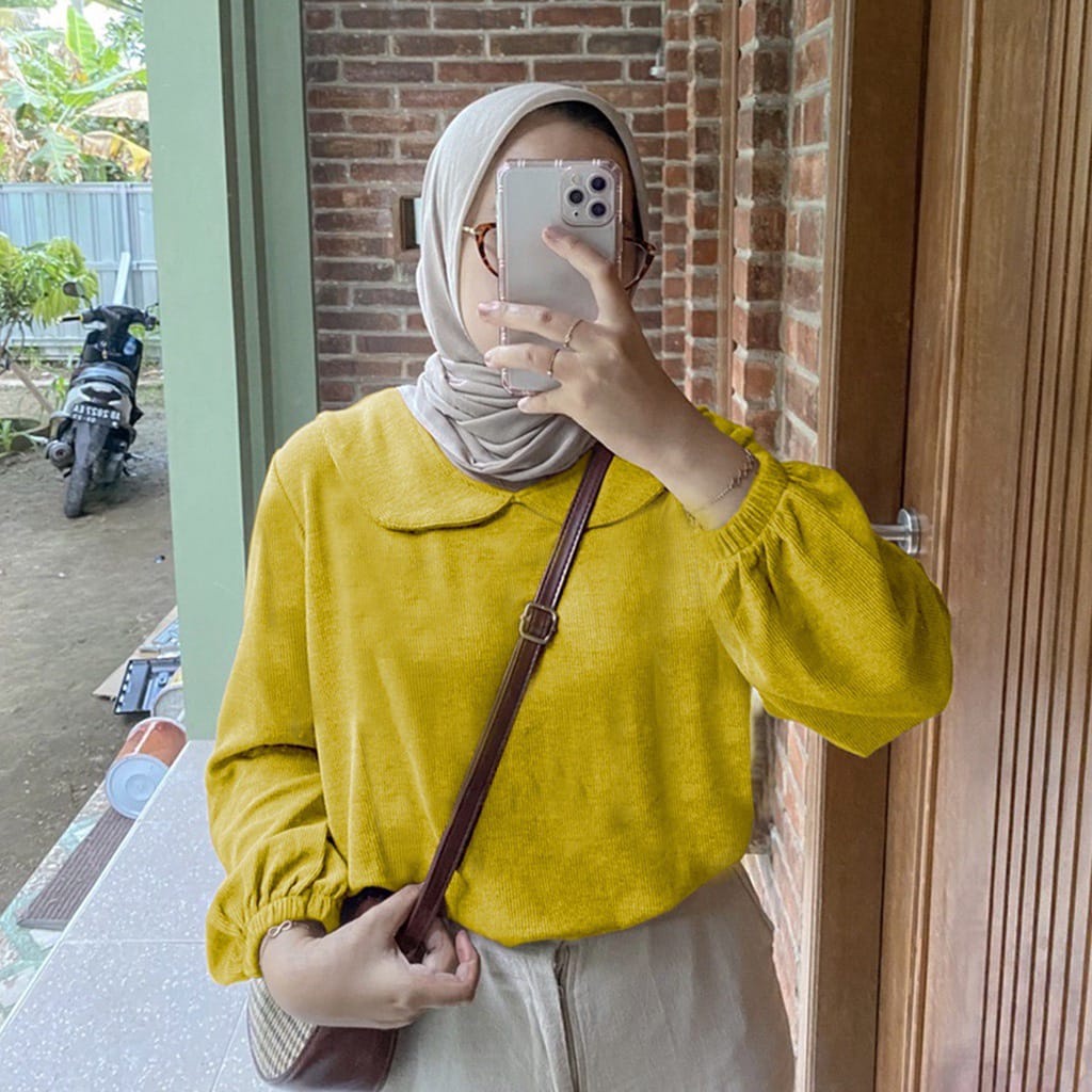 BEFAST - ZEC OOTD WANITA BLOUSE SHAN  / Lestari Blouse / Blouse Polos Formal / Pakaian Kerja Wanita Casual / Atasan Wanita Lengan Panjang / Fashion kekinian Remaja ABG Trendy / Outfit Wanita Hijab Terlaris