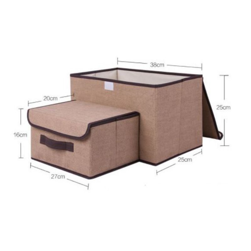 0Multifunction Box Storage box Tempat Penyimpanan 2 in 1 - Ungu