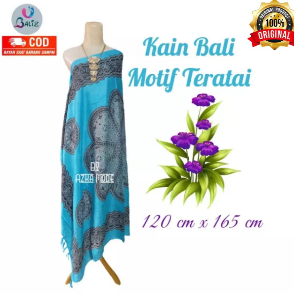 Kain Pantai Kain Bali Pantai - Kain Bali Motif Teratai Ukuran Standar - Sarung Pantai SEMBILAN MODE - Sarung Bali - Kain Pantai - Kain Katun Jepang - Kain Untuk Hiasan Dinding - Kain Untuk Plafon Mobil Truk Dan Mobil 3/4 Lainnya