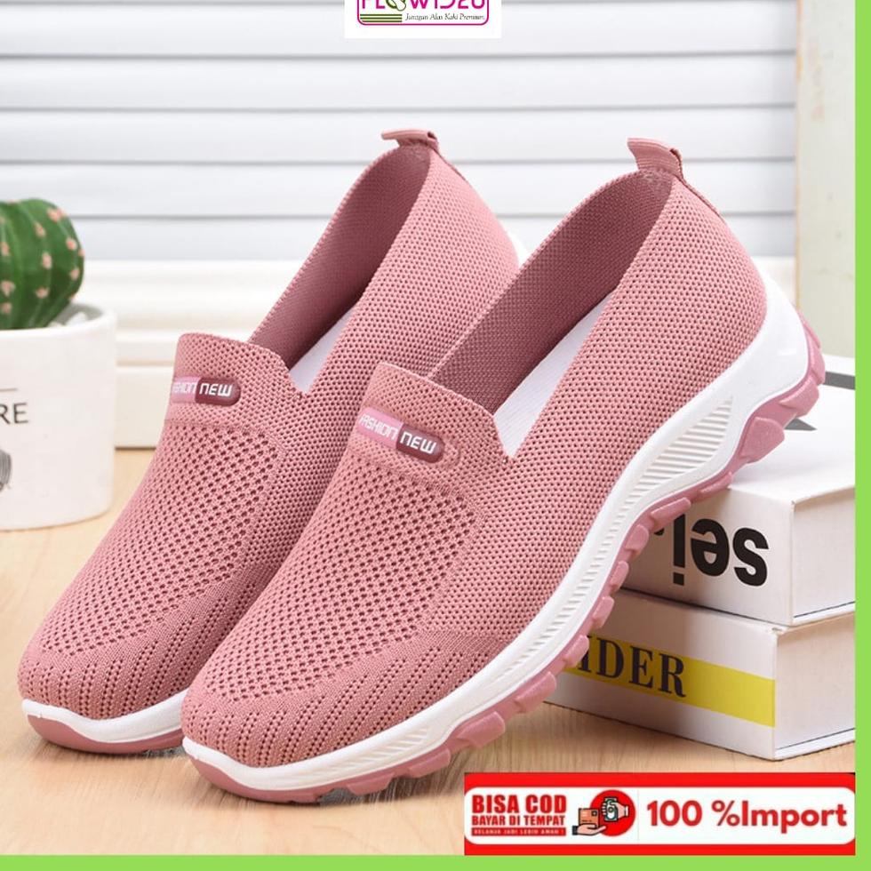 Booming flat shoes rajut import sepatu rajut import 104