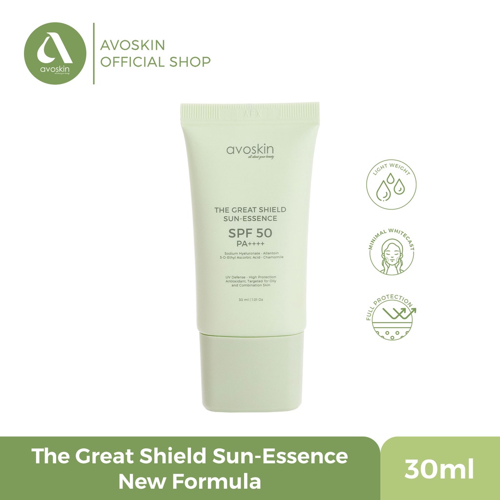 ✨ AKU MURAH ✨ Sunscreen Avoskin The Great Shield SUN- ESSENCE SPF 50 PA+++ 30 ML / NEW FORMULA