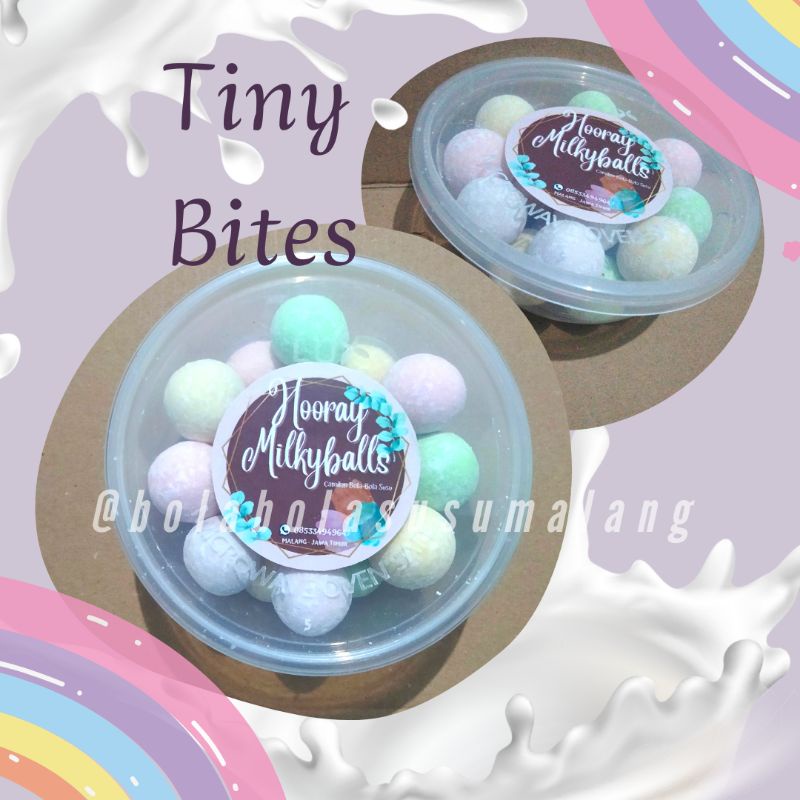 

NEW!!! BOLA-BOLA SUSU TINY BITES diameter ± 1 cm isi 25 Balls
