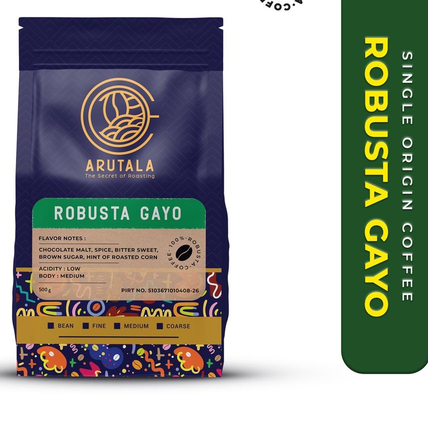 

✴ ARUTALA Kopi Gayo Alur Badak Robusta Coffee 500 Gram ●