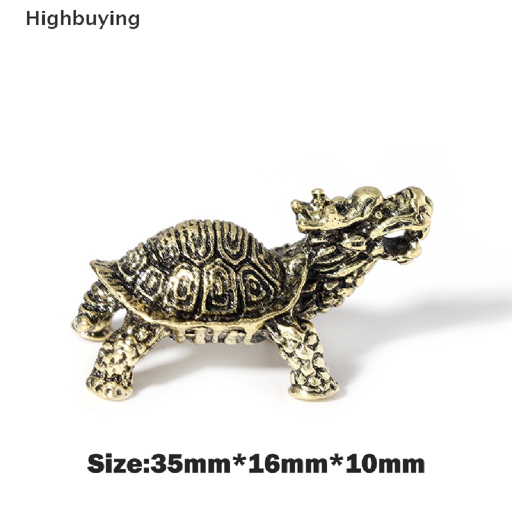 Hbid Retro Imitasi Kuningan Naga Kura Patung FengShui Gantungan Kunci Liontin Ornamen Glory