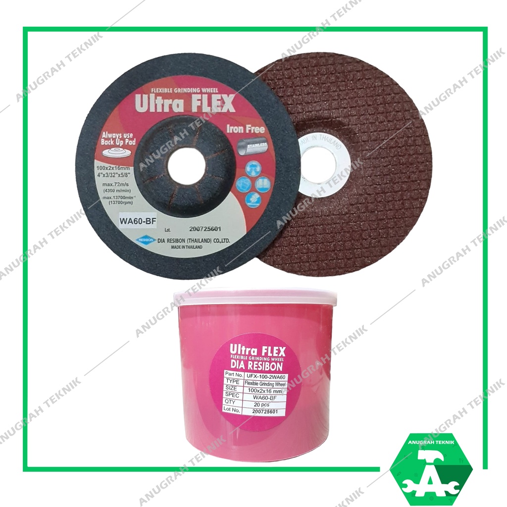 ULTRAFLEX Batu Gerinda Poles Flexible WA 60-BF stainless steel / Batu gerinda fleksibel