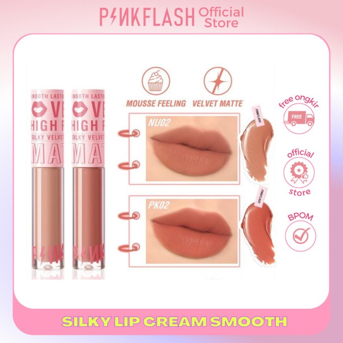 PINKFLASH Silky Velvet Lip Cream Waterproof Lasting PFL04