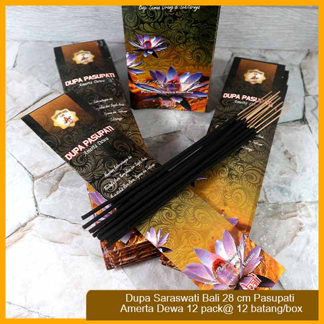 Dupa Hio Wangi Dupa Pasupati Bali 28 cm Amerta Dewa Saraswati 12 pack