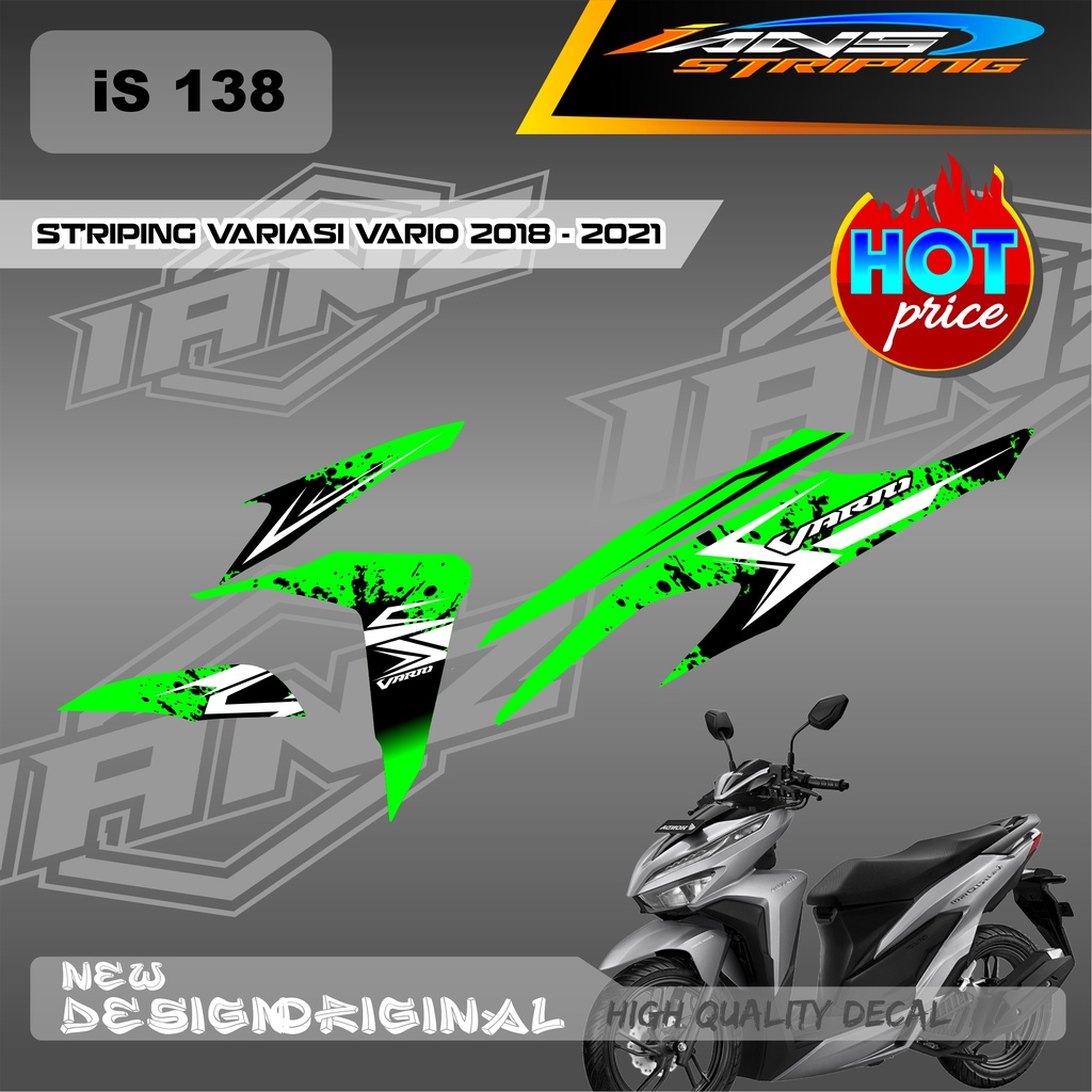 STIKER DECAL STRIPING HONDA VARIO LED  STYLE SUDAH LAMINASI BERBAHAN HOLOGRAM / NON HOLOGRAM IS138