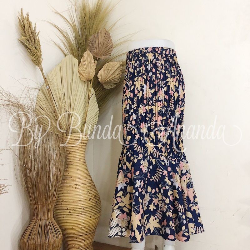 Melia Kebaya - Rok Duyung Plisket Batik - Rok Batik Duyung - Rok Mermaid / Rok Payung / Rok plisket duyung