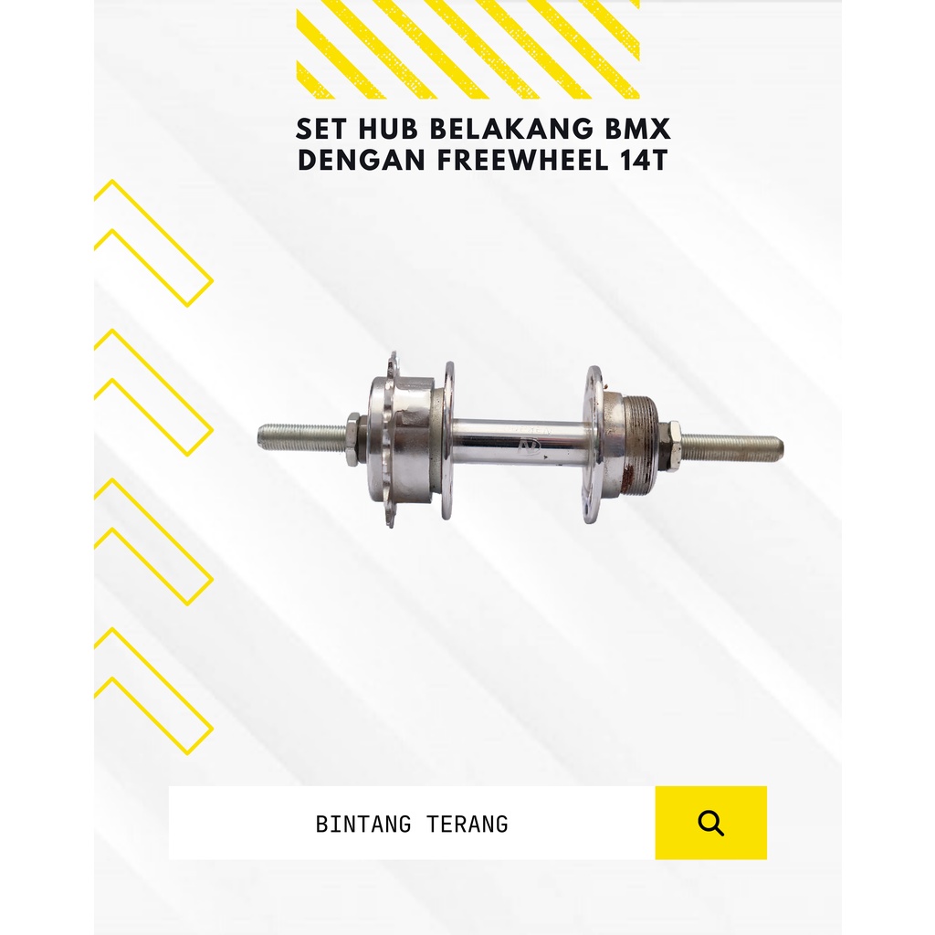 Hub Belakang Sepeda BMX dengan Freewheel 14T 1 Set