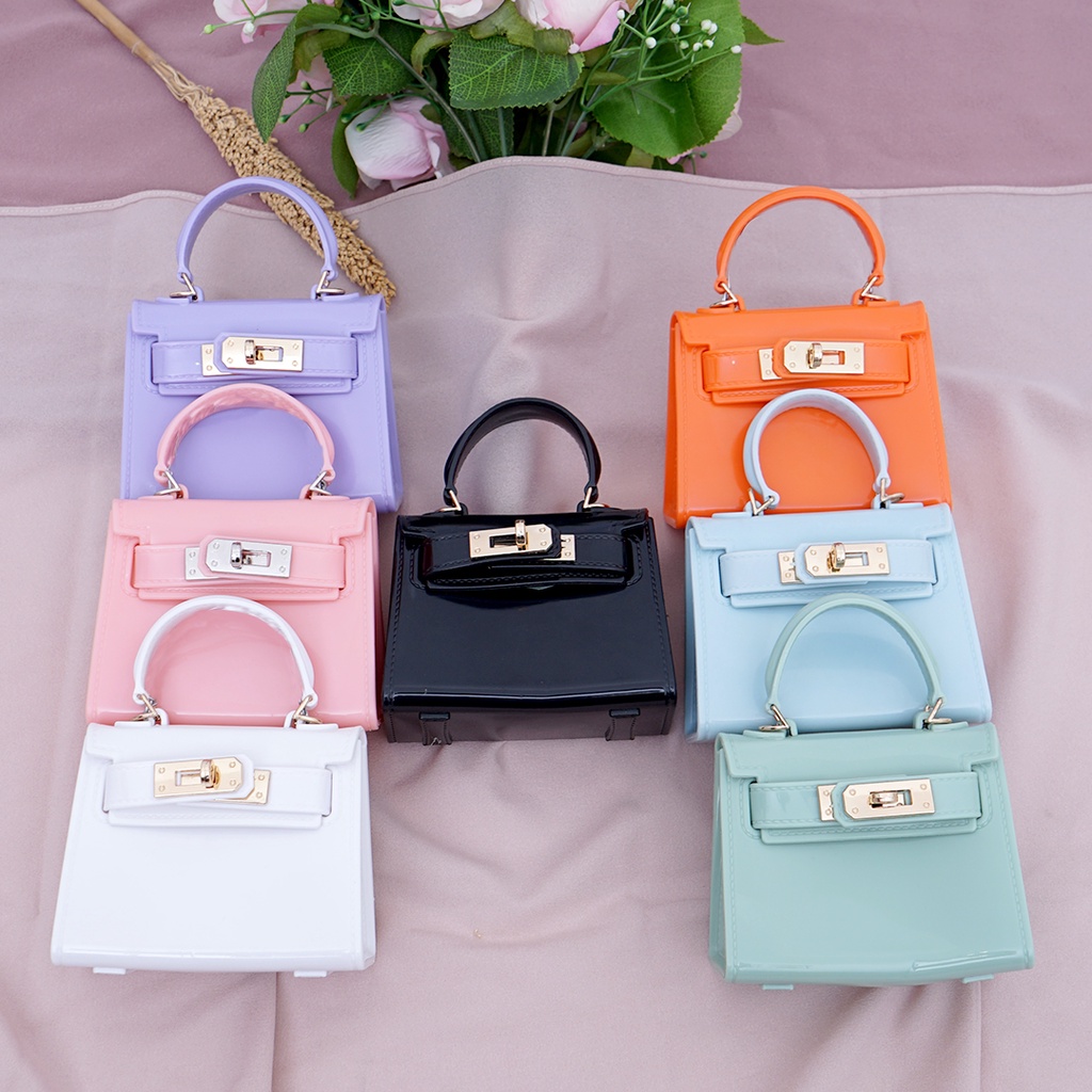 TAS SELEMPANG WANITA '' Yuri Mini Jelly Slingbag '' style fashion Cewek Bahan Rubber Jelly ET18