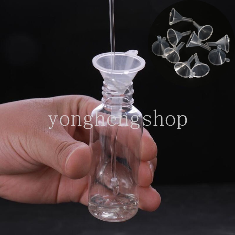 5pcs / set Corong Diffuser Parfum / Minyak Cair / Lotion Bahan Plastik Transparan Untuk Laboratorium / Sekolah