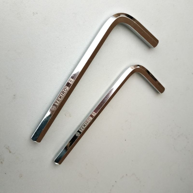 KUNCI L PENDEK "TEKIRO" VARIAN 5MM & 6 MM || KUNCIL L PENDEK TEKIRO SATUAN