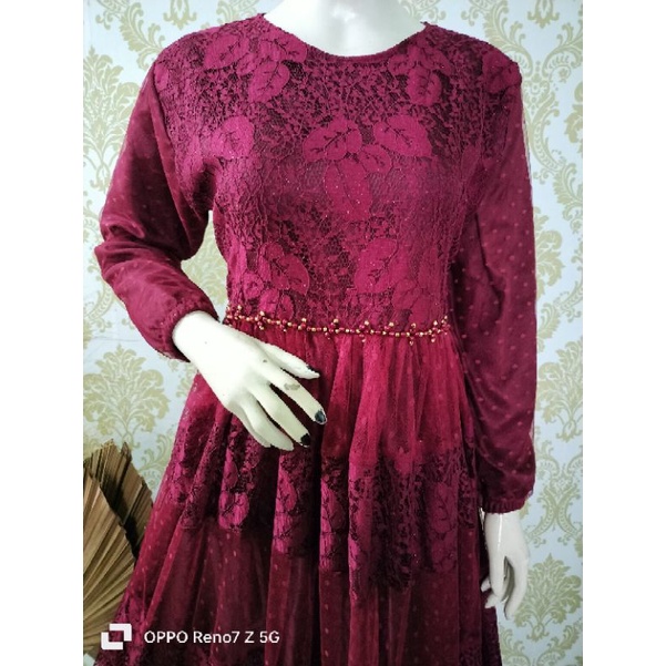 GAMIS NADINE bruklat/TERMURAH!!/COD