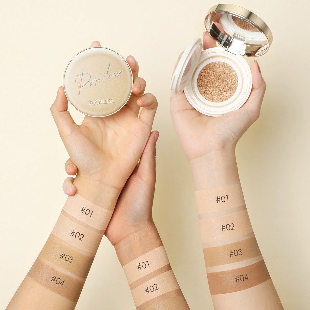 FOCALLURE #GoldenAge Poreless BB Cushion Full Coverage Foundation