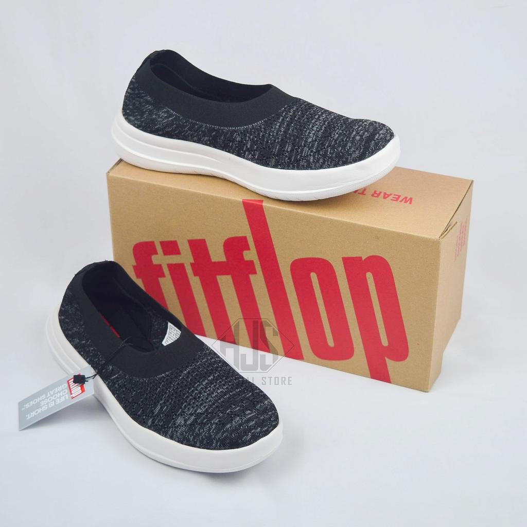 Sepatu Wanita FlyKnit Slip On AntiSlip Soft Canvas Sepatu Fitflop Wanita Rajut