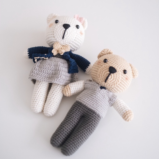 Letter Box - Boneka Amigurumi Korean Bear / Boneka Rajut Beruang