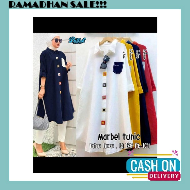 Tunik Wanita / Tunik Terbaru Crinkle Rayon Premium Tunik Korean Style Hitam Putih Louli Polka Marbel