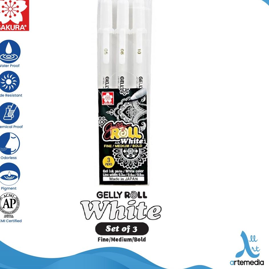 

Kejutan Menarik Pulpen Warna Sakura Gelly Roll White Color Gel Pen Bolpen