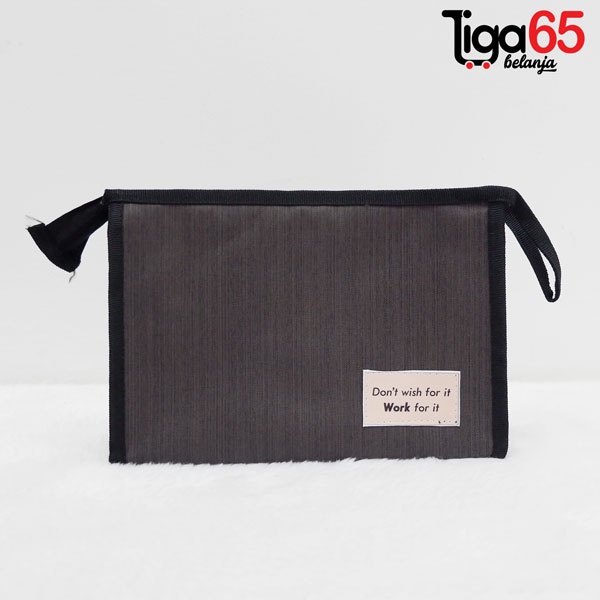 365 Pouch Segi empat 007-5 Quote / Pouch Makeup / Pouch Serbaguna