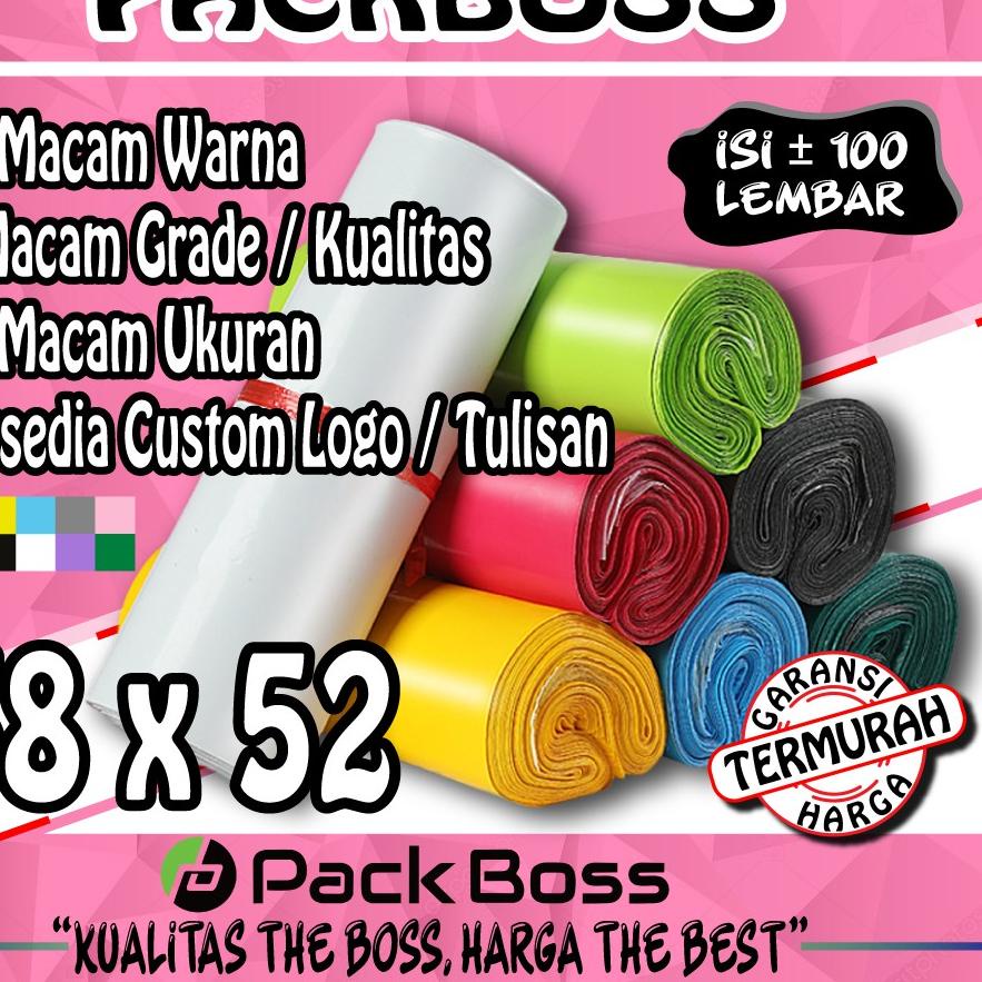 

IAN935 POLYMAILER PACKBOSS 38X52 ISI ±100 *KUALITAS TEBAL, HARGA PABRIK TERMURAH* ||