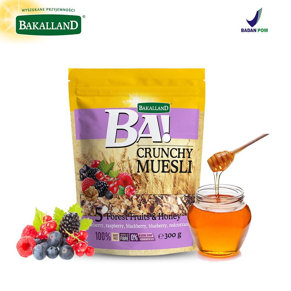 

Y37 [UNGU] Bakalland Ba! Crunchy Muesli 5 Forest Fruits & Honey 300 gr TREND TERKINI ル