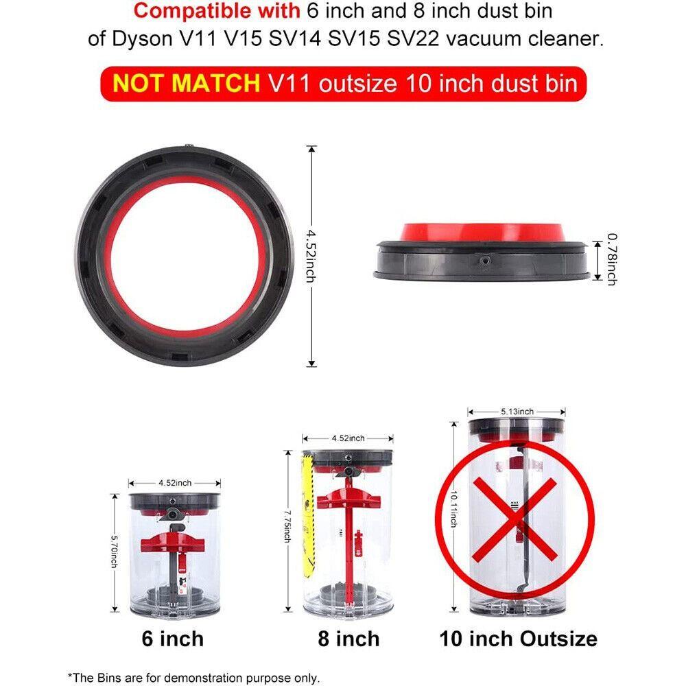 Solighter Top Fixed Sealing Ring Kualitas Tinggi Untuk Dyson V10/11Perbaikan Vacuum Cleaner Part