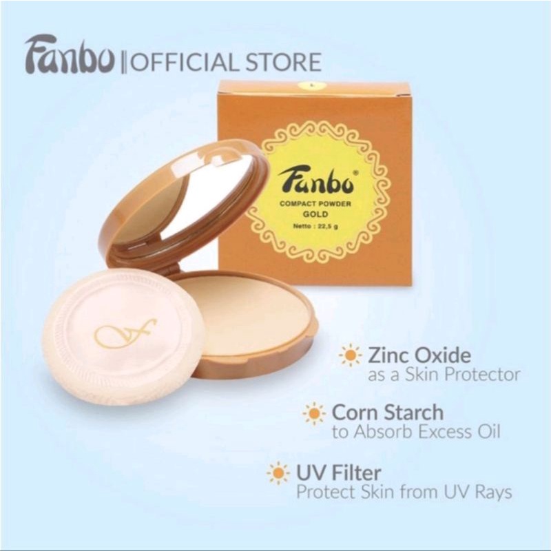 FAMBO Compact Powder Gold/ Bedak Padat Fambo