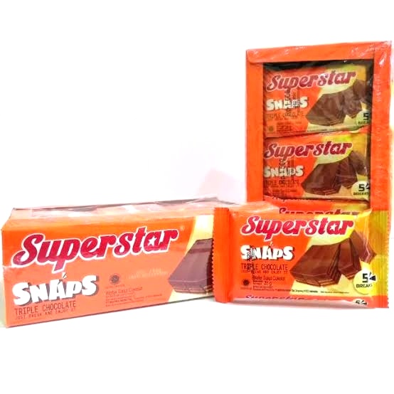 ROMA SUPERSTAR SNAPS 12X28GR/BOX TRIPLE CHOCOLATE