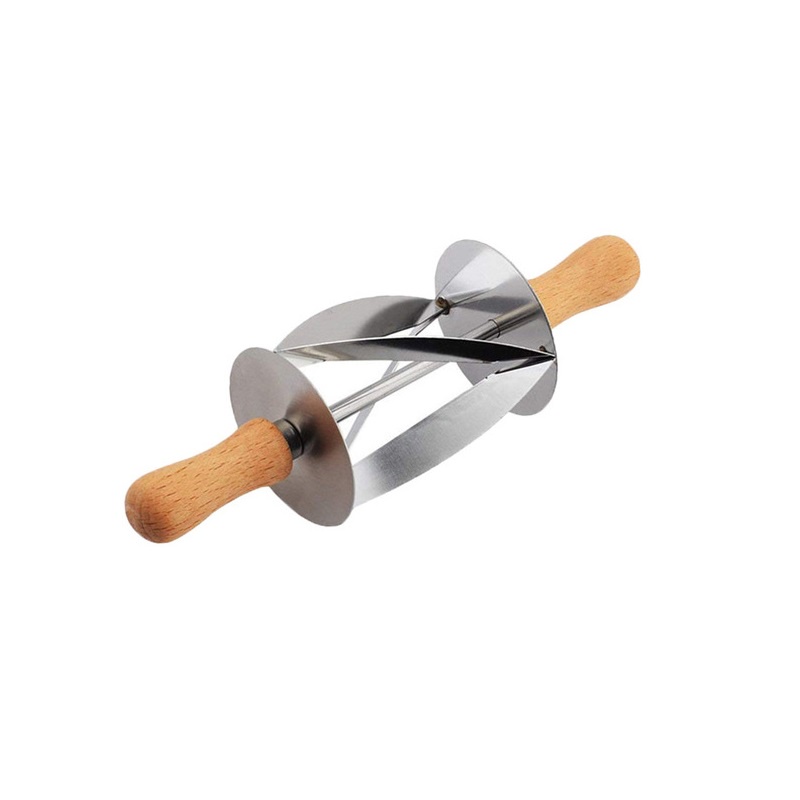 Croissant Cutter Pastry Pemotong Kulit Maker Roller Pembuat Roti Gulung Pastel Stainless Steel