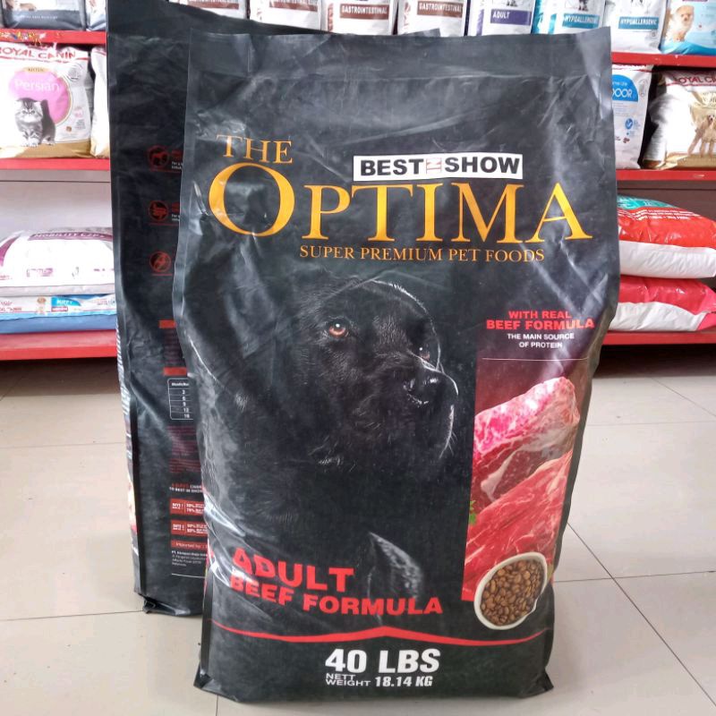 PROMO Dog Food Makanan Anjing OPTIMA Adult Beef Formula 18kg (Ekspedisi) dry dogfood makanan anjing dewasa best in show premium