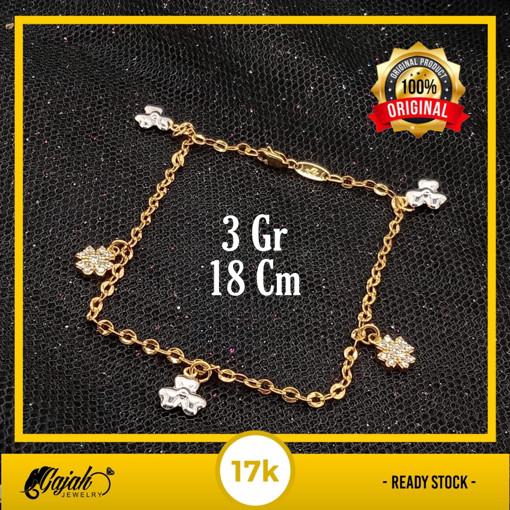 Gelang Emas 17K- 7.6 gr kadar 750 - 4139