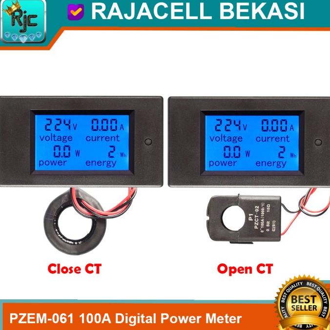PZEM-061 220V 100A Digital Display Voltmeter Ampere KWh Power meter