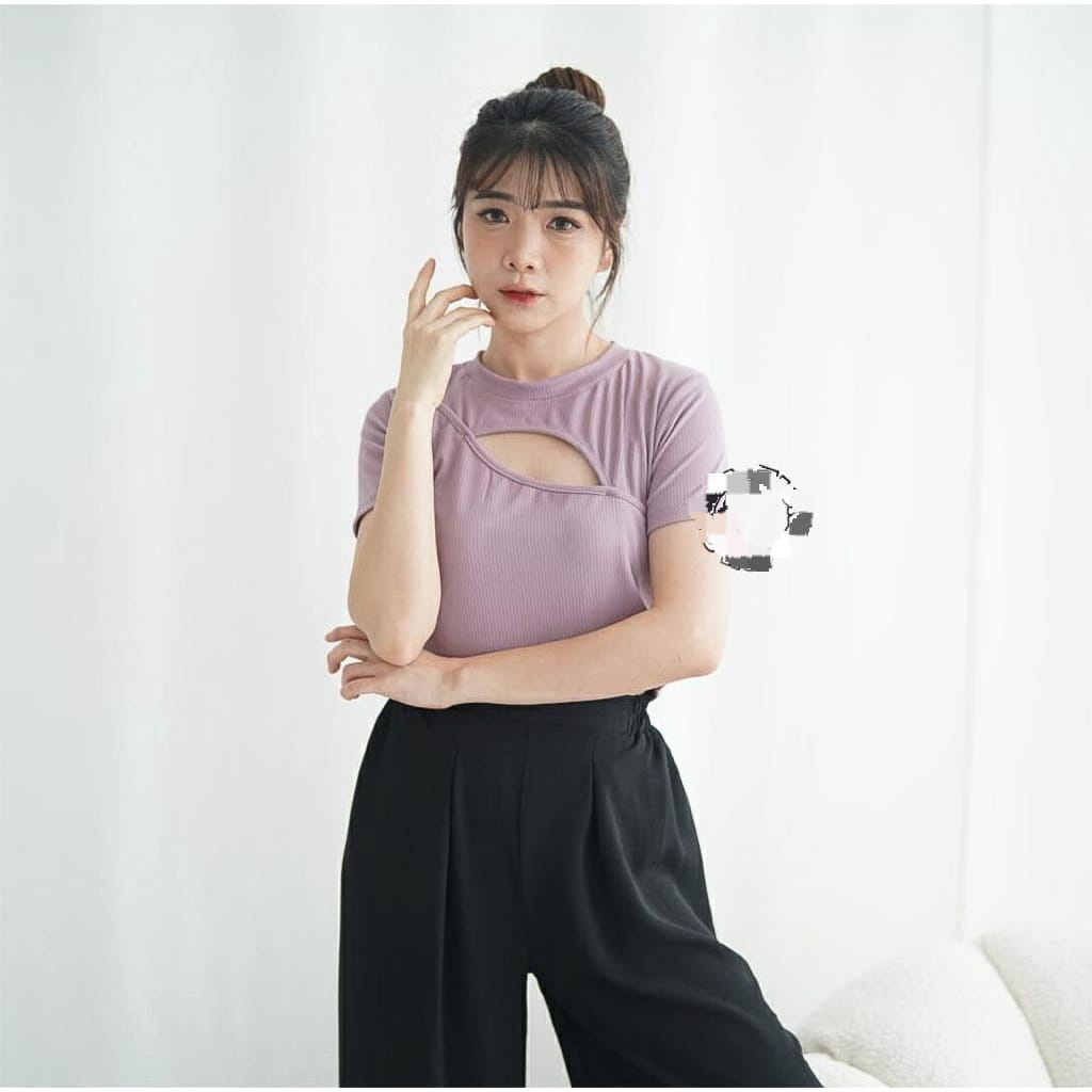 BEFAST - ZFS OOTD WANITA CROP TOP WEL / ALIKA KNIT RIB / Tshirt Crop Model Terbaru / Fashion Kekinian Remaja ABG Trendy / Crop Top Lengan Pendek / OOTD Wanita Ala Korean Style / Pakaian Wanita Modis / Terlaris / Termurah