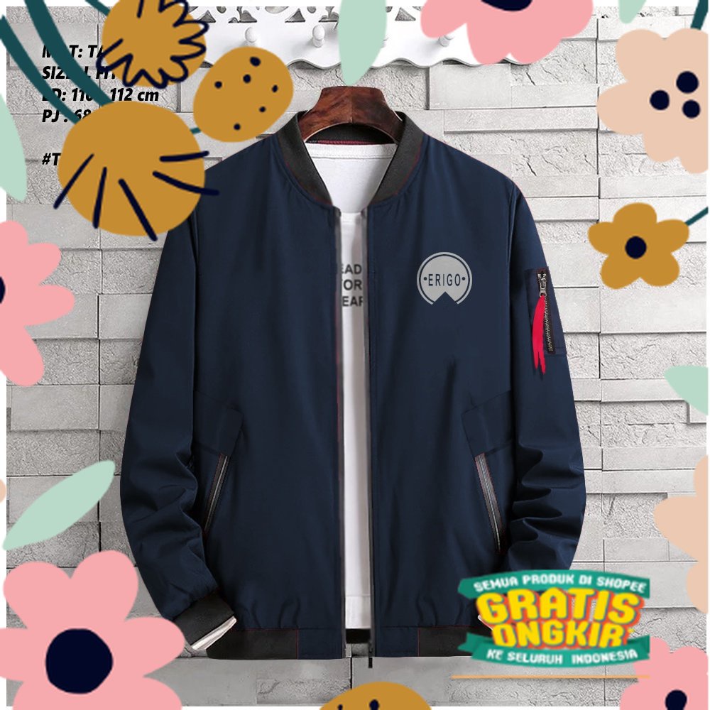 JAKET BOMBER PARASUT ERIIGGG PRIA WANITA BOLAK BALIK SIZE L XL XXL / batik jawa