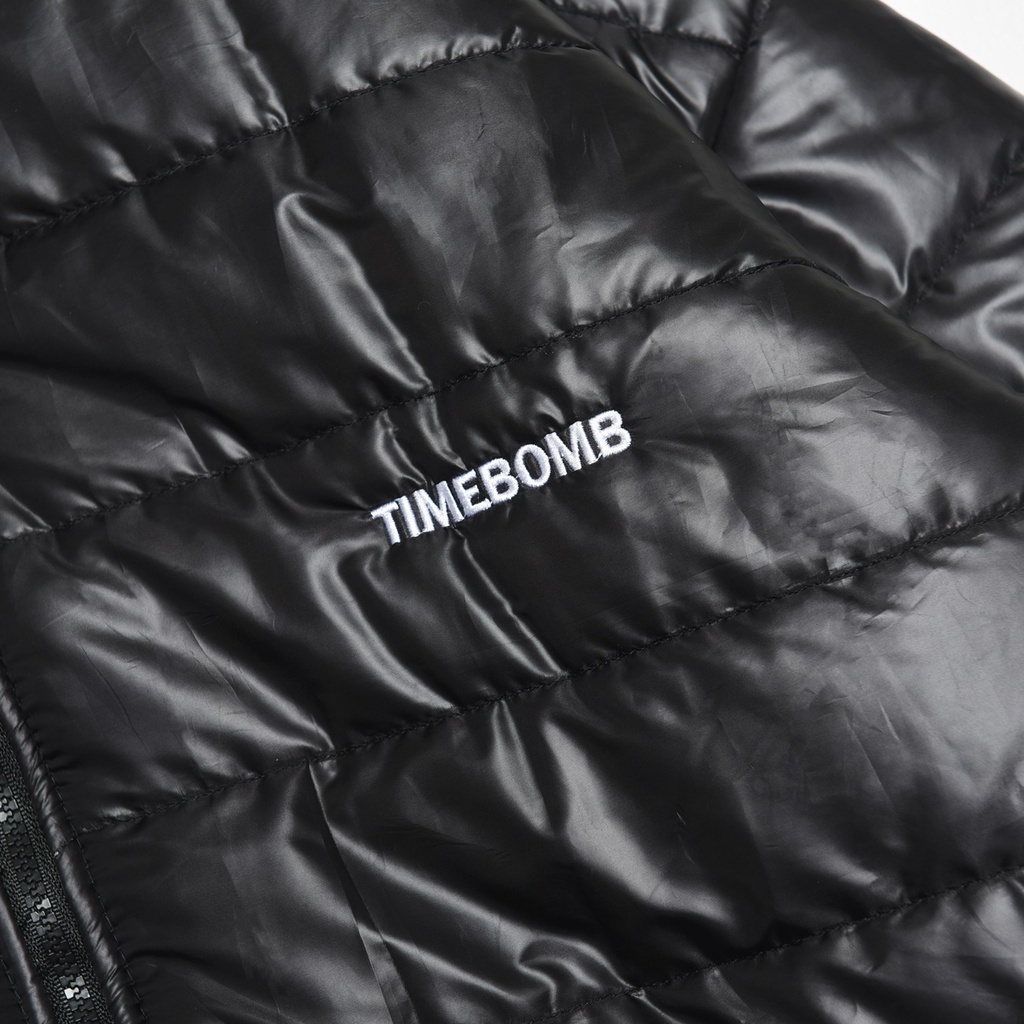 TIMEBOMB JACKET | Puffer Coat Jaket | Jaket Puffer Hitam Ultralight ( Topi)