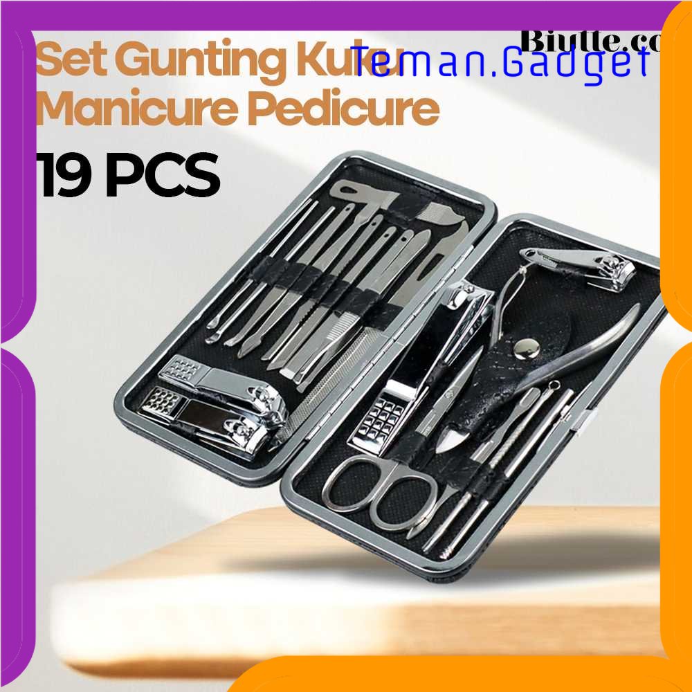 TG - PRW Nail Art Set Gunting Kuku Manicure Pedicure 19 PCS - i7000D