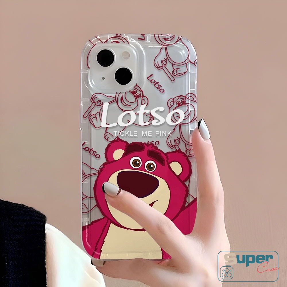 Casing Manyo Beruang Strawberry Lucu Untuk Realme C53 C55 C11 C25 C30 C15 C20 C35 C12 C25Y C17 C25s C33 C21Y C20A C11 2021 7I 9I 5i 6i C3 5s 5casing Softbag Bening Tahan Banting