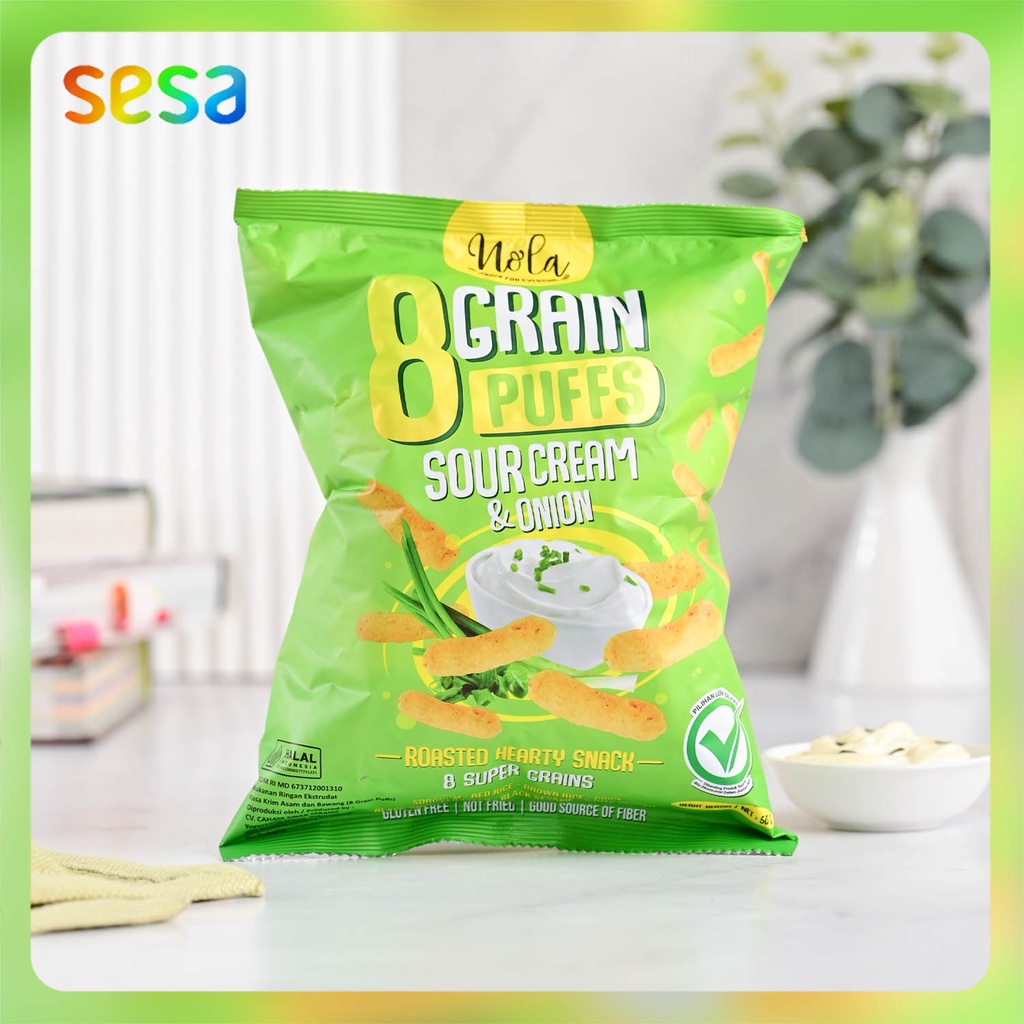 

NOLA 8 Grain Puffs Sour Cream & Onion 50gr - Snack Gluten FREE